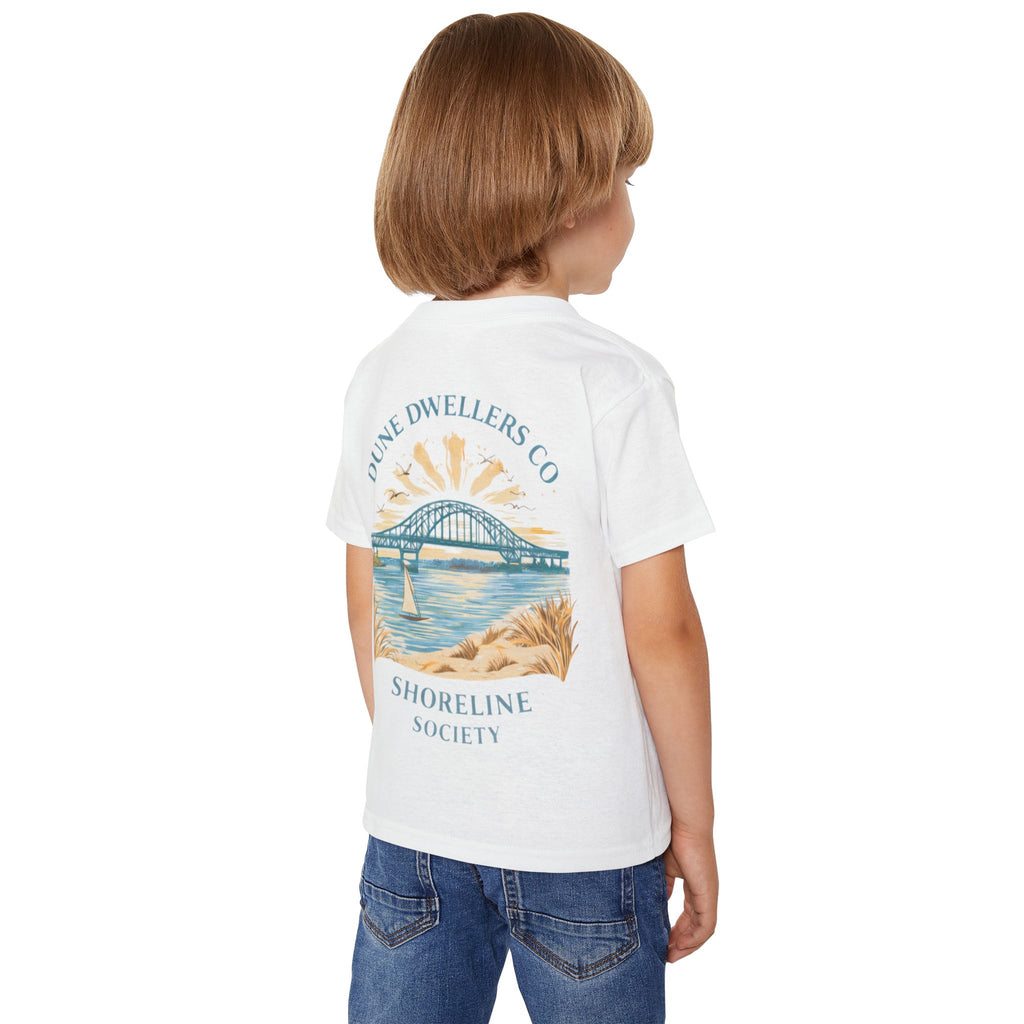 Shoreline Society Tee Toddler | Lighthouse Bay - White/Blue