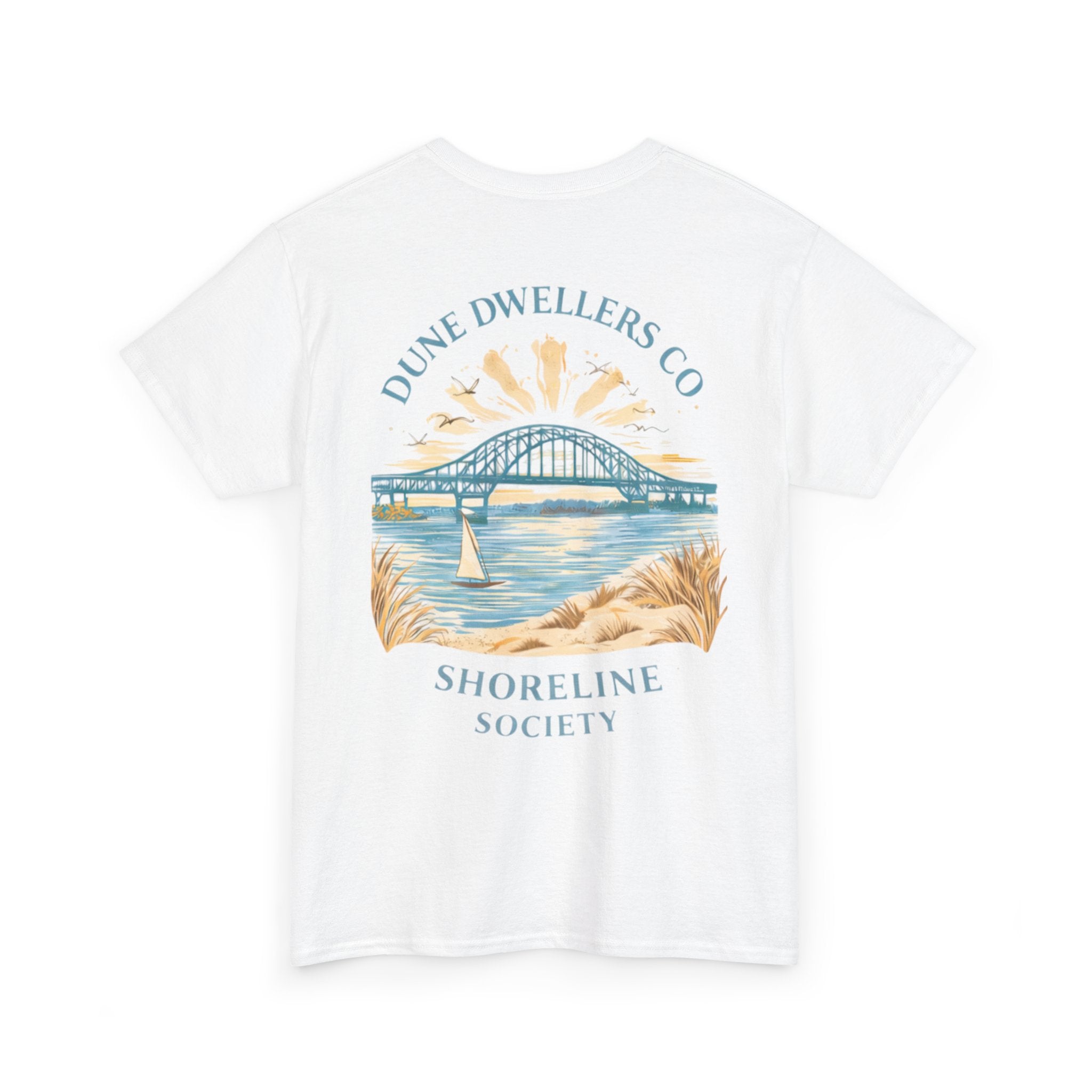 Shoreline Society Tee | Lighthouse Bay - White/Blue