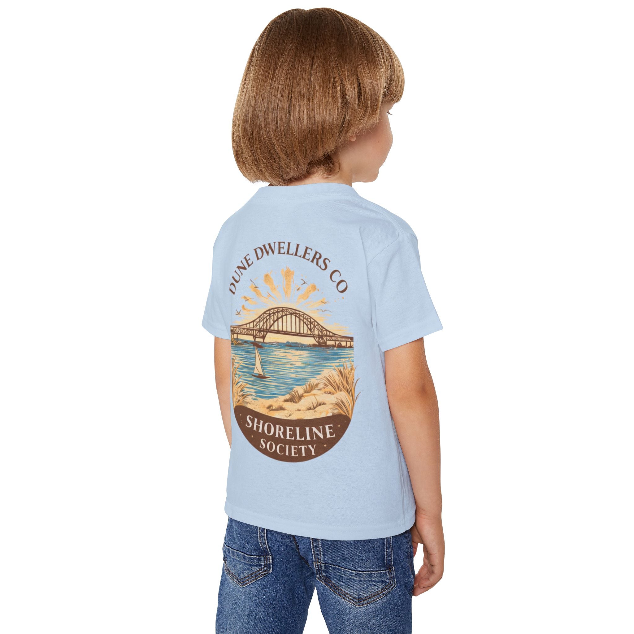Shoreline Society Tee Toddler | Lighthouse Bay - Light Blue