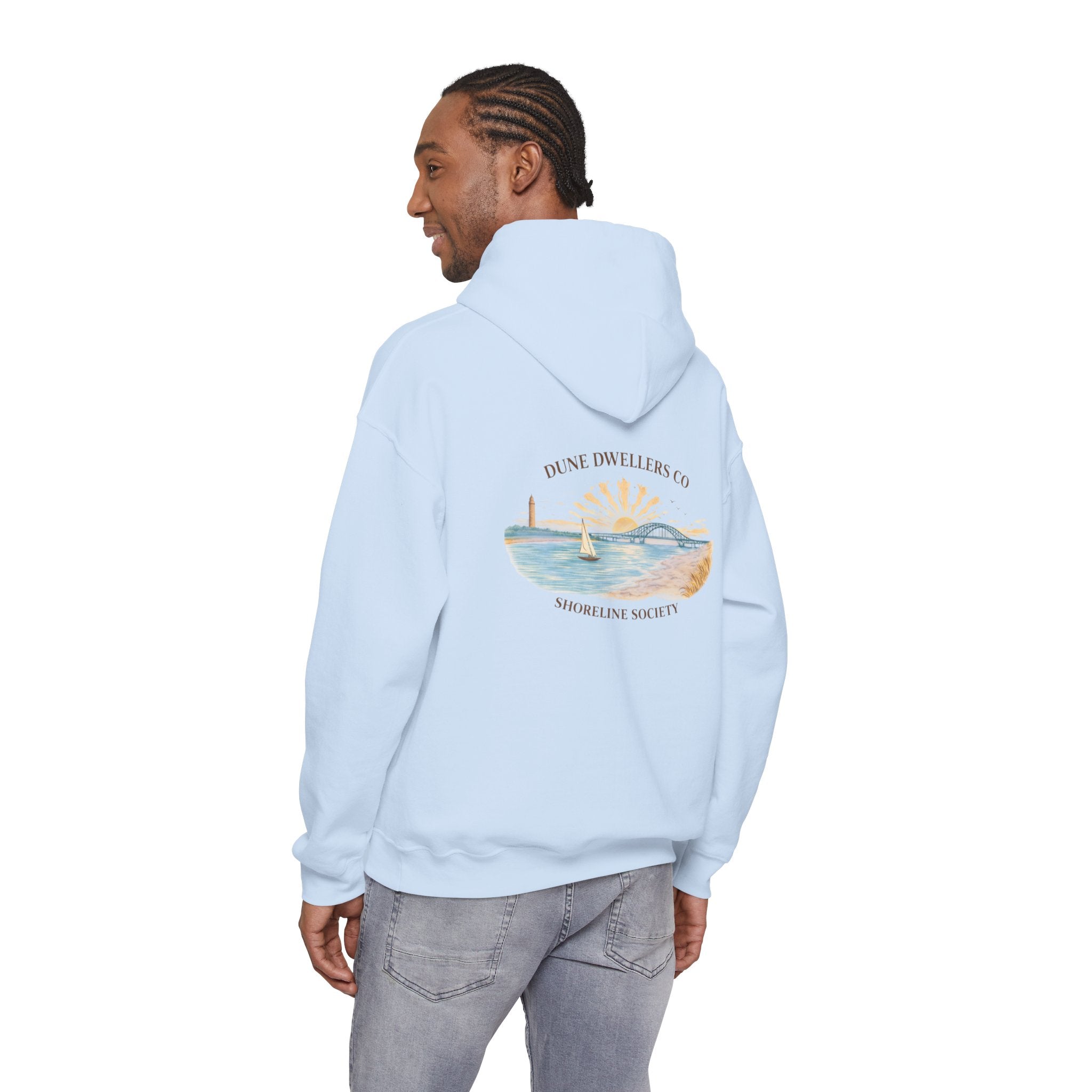 Shoreline Society Hoodie | The Captree Island - Light Blue