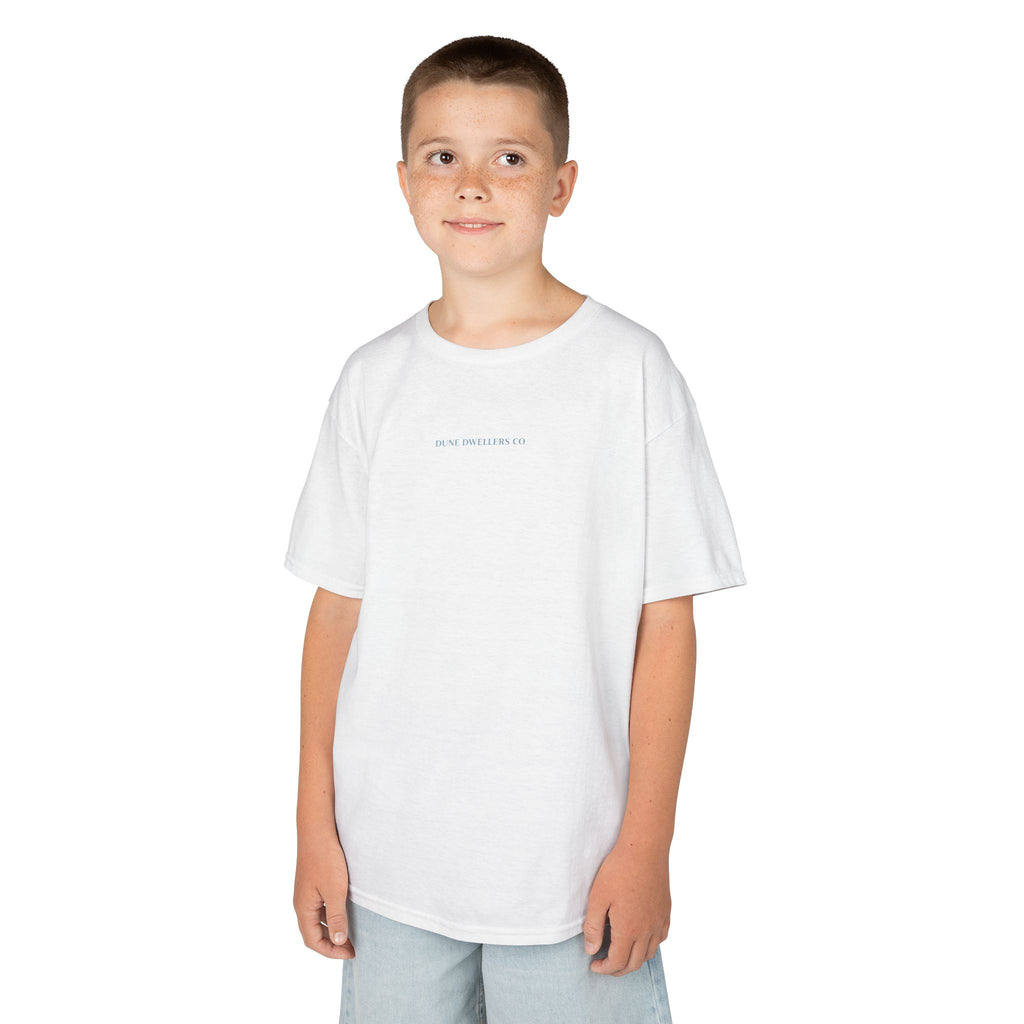 Shoreline Society Tee Youth | Lighthouse Bay - White/Light Blue