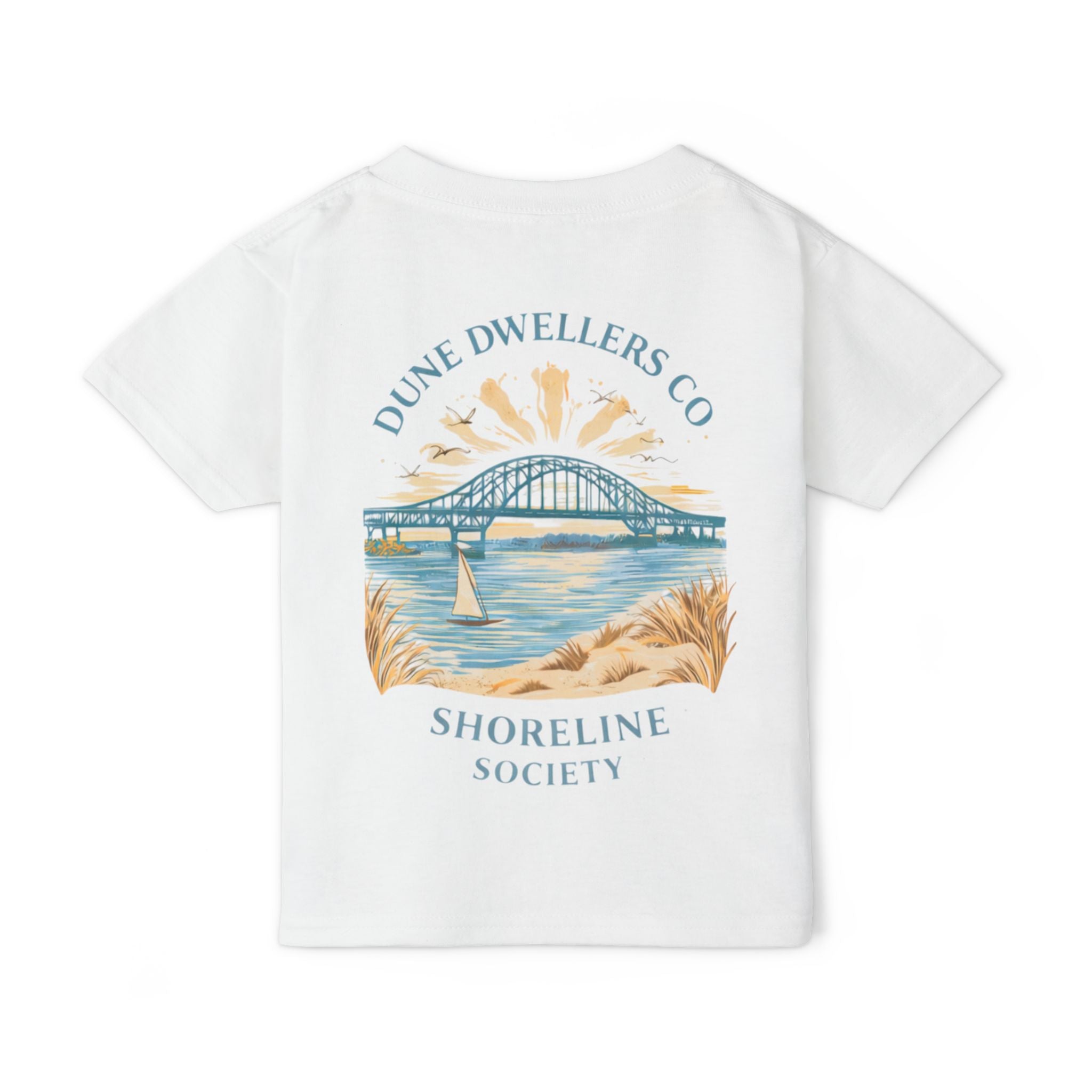 Shoreline Society Tee Toddler | Lighthouse Bay - White/Blue