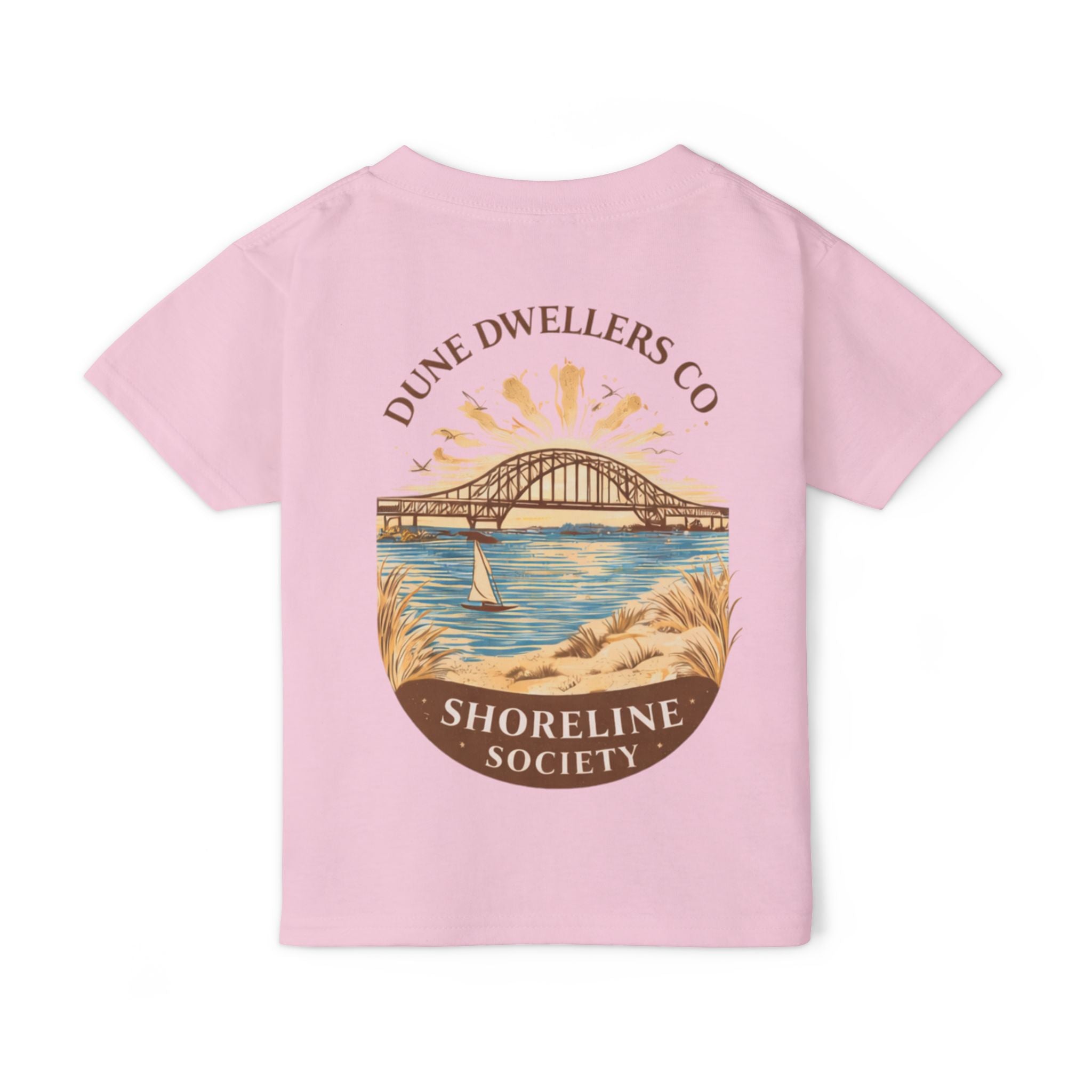 Shoreline Society Tee Toddler | Lighthouse Bay - Light Pink