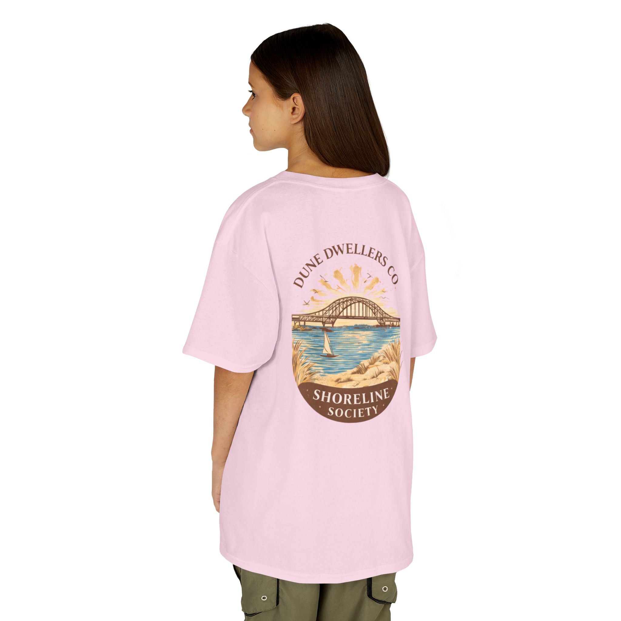 Shoreline Society Tee Youth | Lighthouse Bay - Light Pink