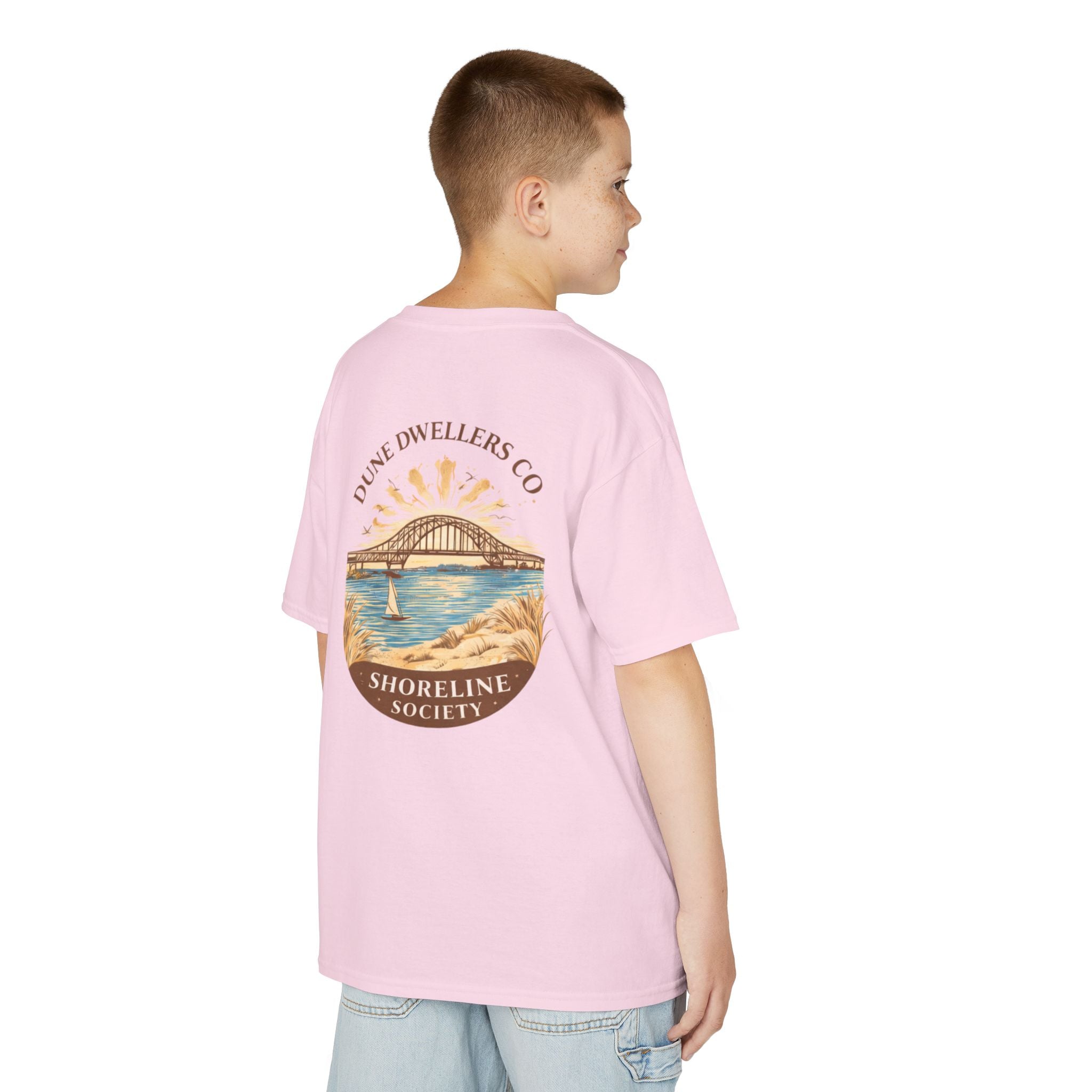 Shoreline Society Tee Youth | Lighthouse Bay - Light Pink